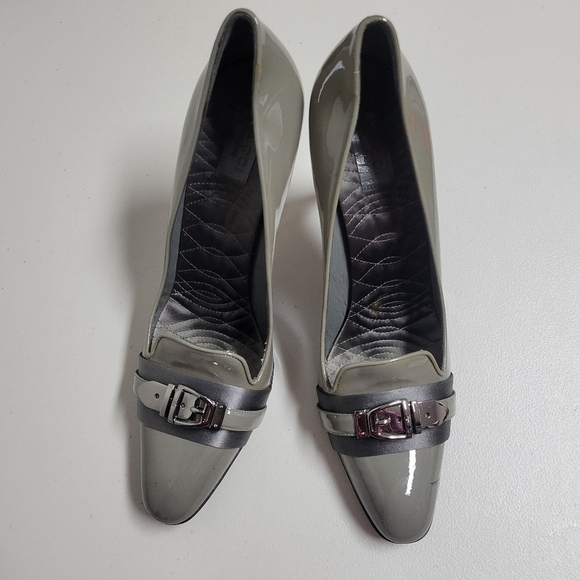 Gucci Shoes - Gucci Buckle Details Patent Leather Heels Size 11.